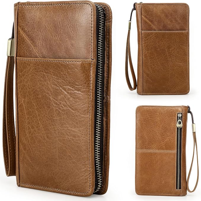 Top Grain Leather Travel Passport Wallet Holder by CataPurusLeatherCrafts