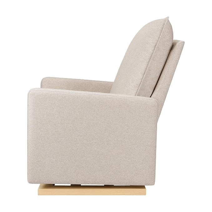 babyletto Cali Pillowback Chair and a Half Glider in Performance Beach Eco-Weave - Image 7