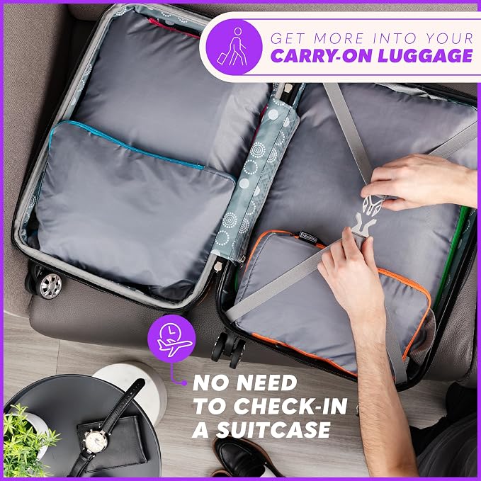 Compression Packing Cubes Travel, 4 Set/6 Set Packing Cubes - Image 7
