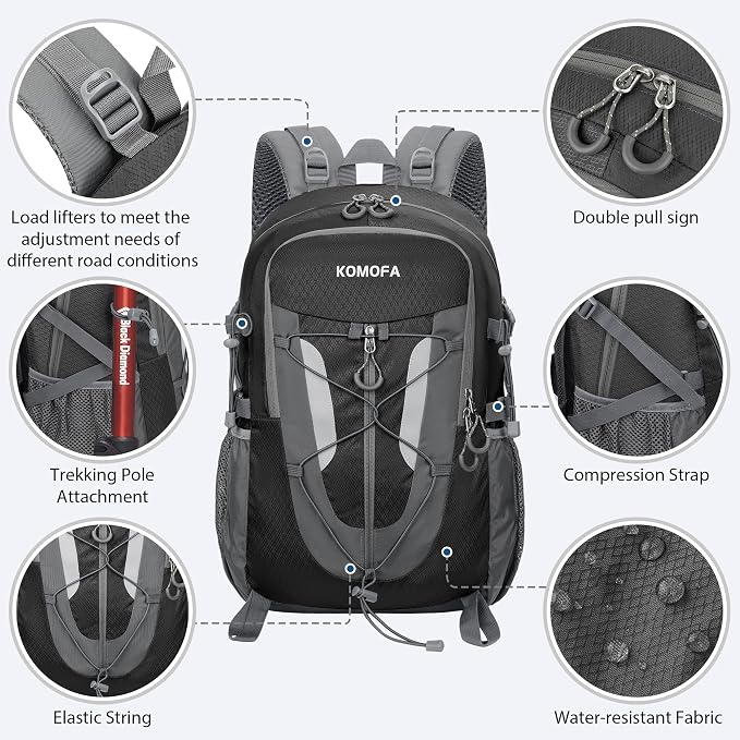 Hiking Backpack 30L Lightweight Travel Daypack Small Day Pack - Image 3