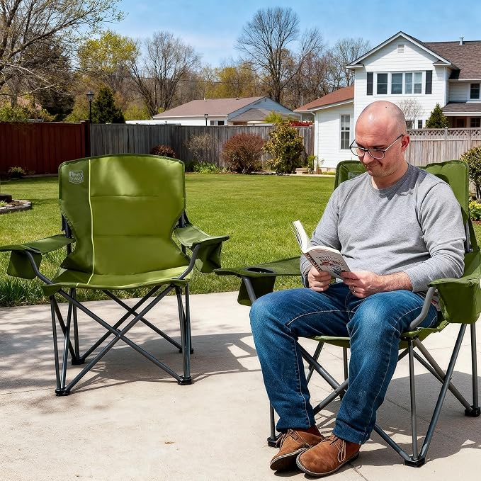 TIMBER RIDGE Oversized Folding Camping Chair - Image 2