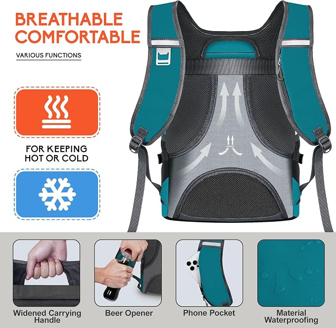N NEVO RHINO Backpack Coolers Insulated Leak Proof 36/54 Cans, Portable - Image 5
