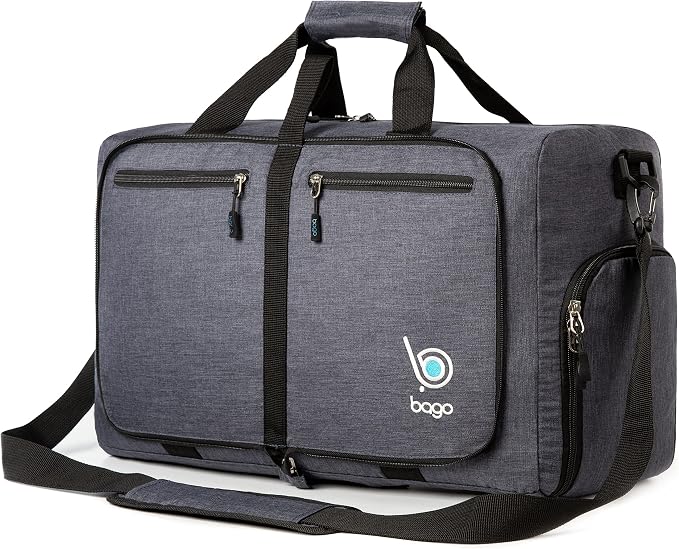 Bago Foldable Duffel Bags for Traveling Women & Men - 40L Sports Packable by BagoTravelBags