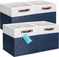 OrganiHaus 13x13 Cube Fabric Storage Bins Set of 4, Fabric Storage Cubes w/ by OrganiHaus