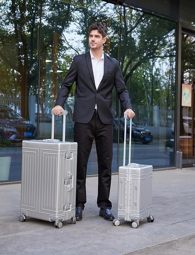 All Aluminum Magnesium Carry On Luggage，Cut from Whole Aluminum Sheet，22x14x9 - Image 3