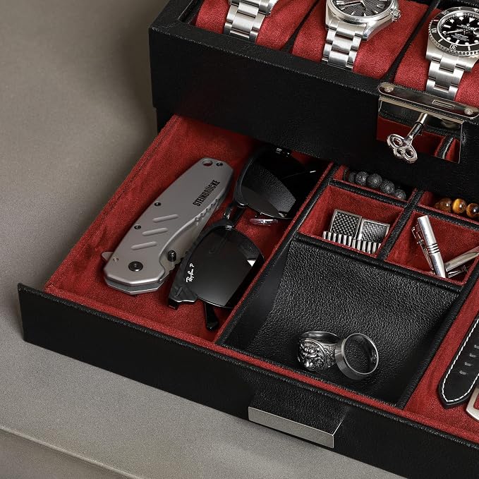 ROTHWELL 10-Slot Watch Box in Leather - Image 6