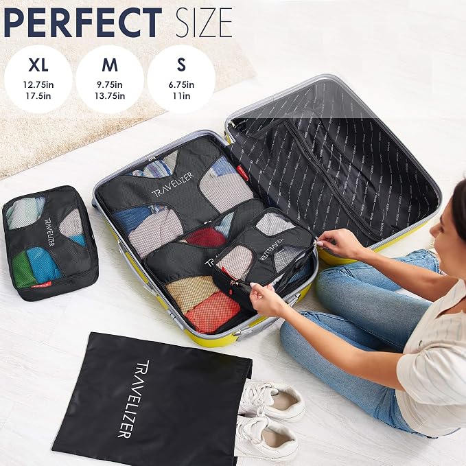 Travel Packing Cubes 5 pcs Luggage Organizer Set - Image 3