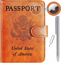 Airtag Passport Holder Cover Wallet RFID Blocking Leather Case Travel by PASCACOO