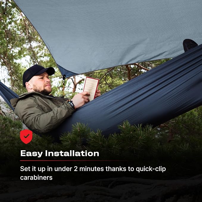 Rain Fly12x10 Lightweight Survival Camping Tarp; 100% Waterproof; Makes a Great - Image 9