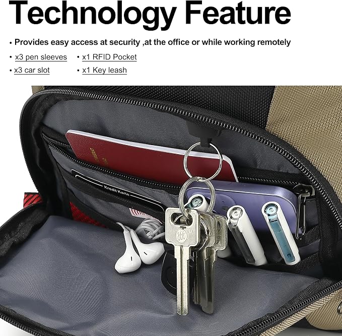 Boavan Laptop Backpack for men, 17.3 inch Laptop Bag - Image 3