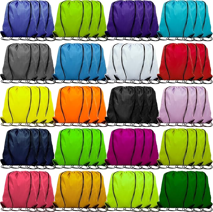 60 Pieces Drawstring Backpack Bags Sports Sackpack Bulk Cinch Gym Bag by Topspeeder