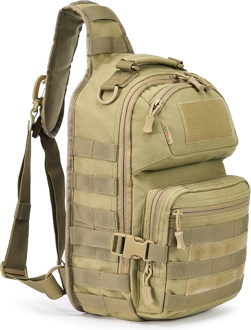 15L Tactical Crossbody Sling Bag | Everyday One Shoulder Backpack Fit 12 Inch by AMHEH