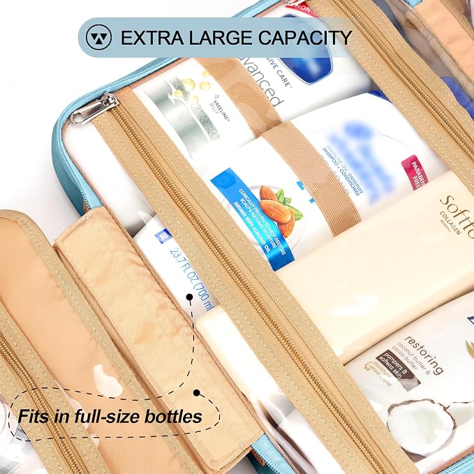 Travel Hanging Toiletry Bag for Women, Cruise Ship Essentials, - Image 3