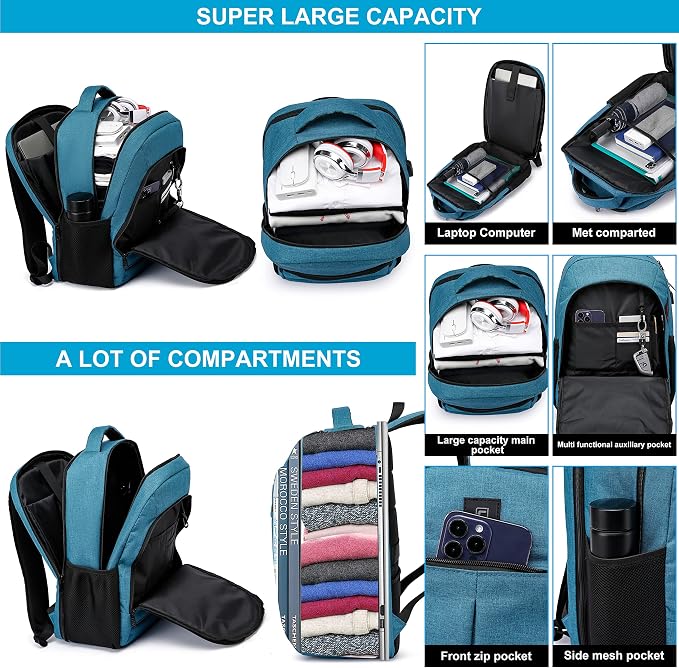 Backpack, Bookbag for Men and Women, 17.3 inch TSA Water Resistant Business - Image 2
