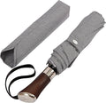 Balios Travel Umbrella Luxurious Golden Hardwood Handle Auto Open & Close by Balios
