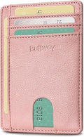 Buffway Slim Minimalist Front Pocket RFID Blocking Leather Wallets by Buffway