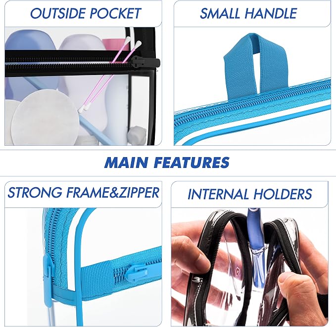TSA Approved Toiletry Bag 3-1-1 Clear Travel Cosmetic Bag - Image 2