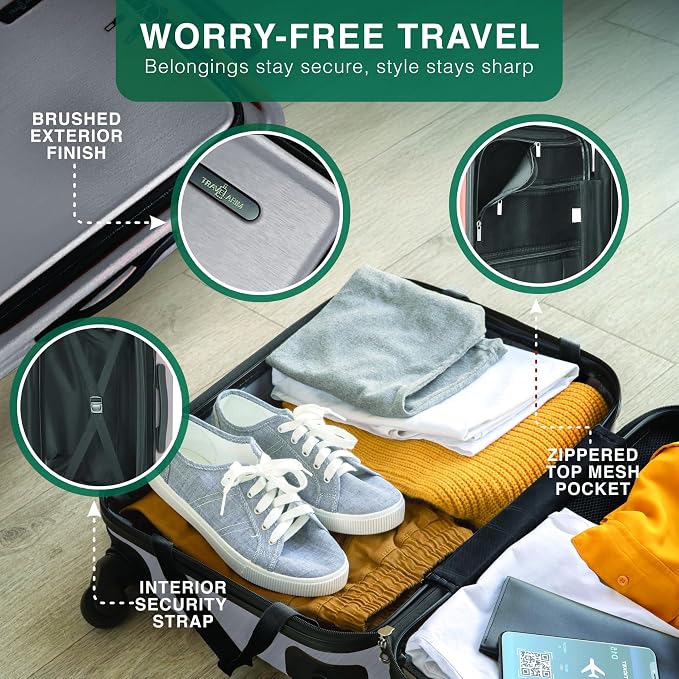 28 Inch Luggage with Spinner Wheels, Hard Shell Suitcase with TSA Locks - Image 3