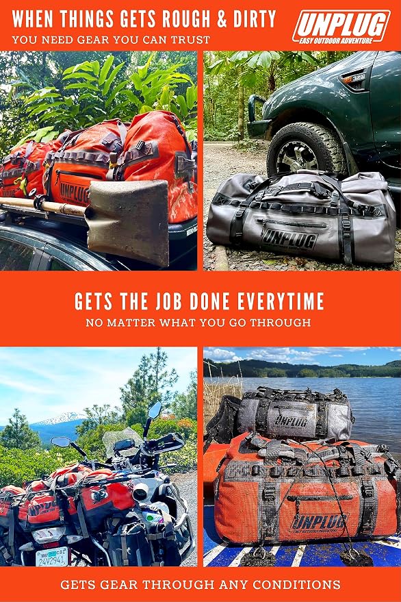 UNPLUG Ultimate Adventure Bag -1680D Heavy Duty Waterproof Travel Duffel Bags - Image 7