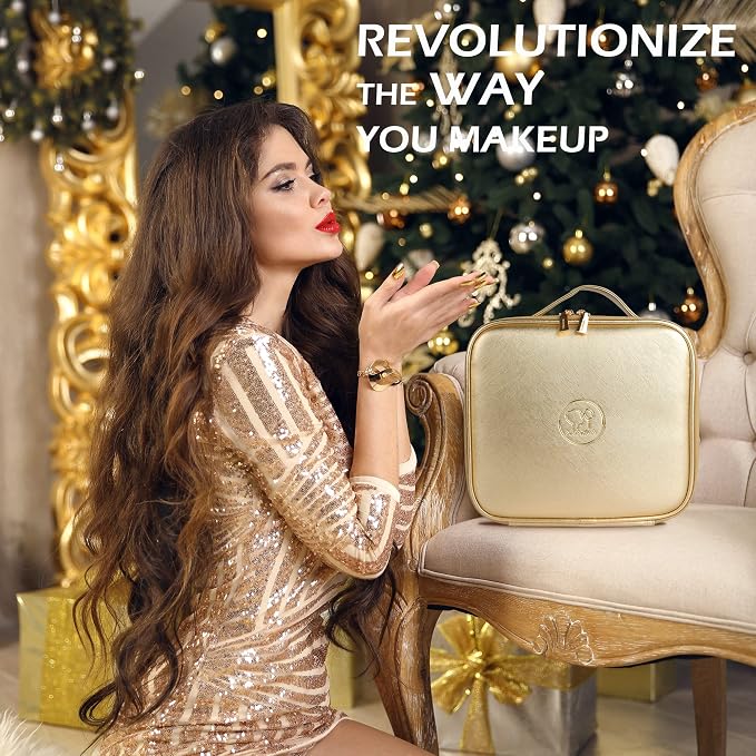 MOMIRA Makeup Bag with Mirror and Light Travel Makeup Train Case Cosmetic Bag - Image 6