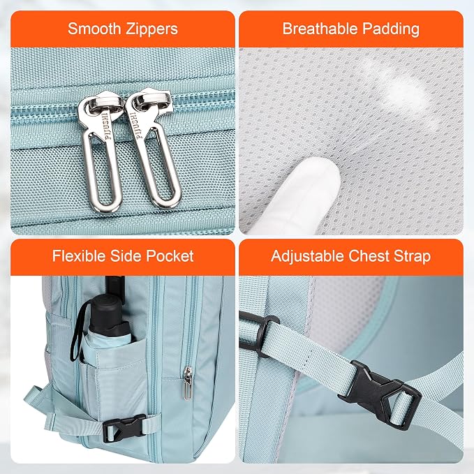 PIJUSHI Travel Backpack for Women Expandable Carry on Luggage Backpack Airline - Image 9
