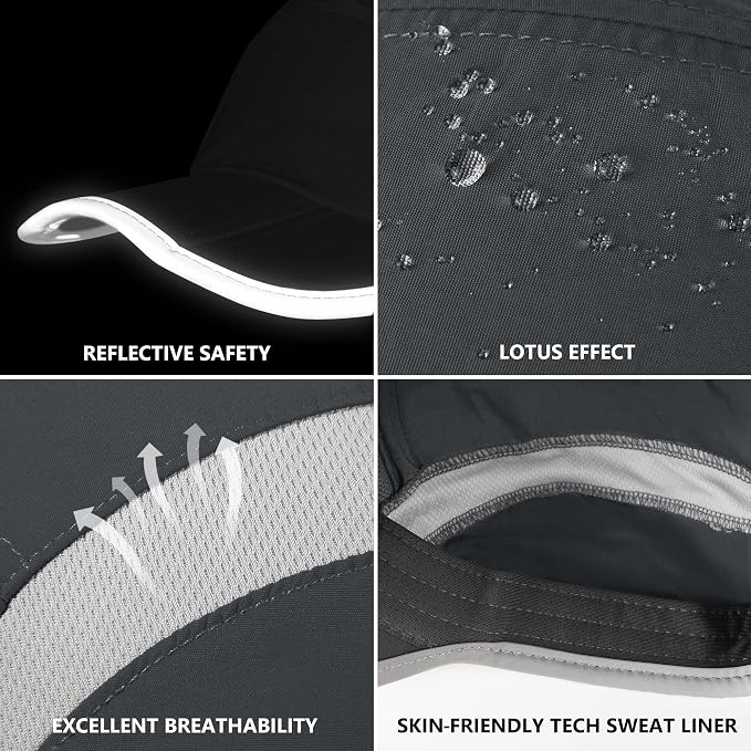 GADIEMKENSD Reflective Folding Outdoor Hat Unstructured Design UPF 50+ Sun - Image 6