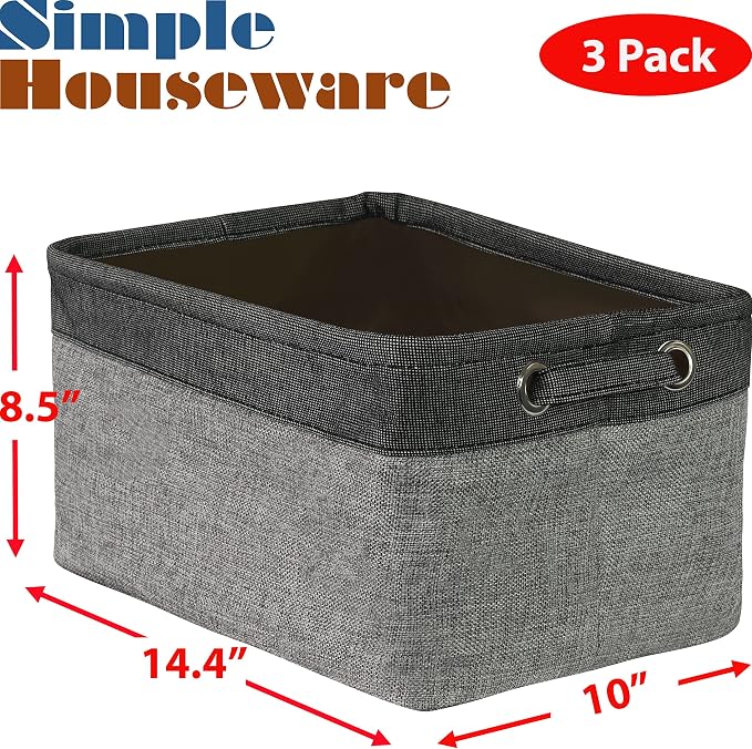 Simple Houseware 14.4" x 10" Fabric Storage Bin - Image 5