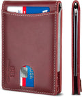 SERMAN BRANDS RFID Blocking Slim Bifold Genuine Leather Minimalist Front Pocket by SERMANBRANDS