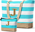 Becokan Beach Bag Initial Beach Tote by BecokanBeachBagSpecialist