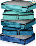 5 Pcs Packing Cubes for Suitcase Large Travel Cubes Carry on Luggage Organizer by Bulyoou