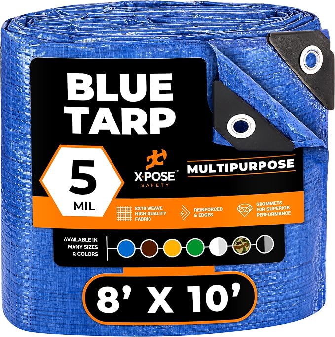 Better Blue Poly Tarp 8' x 10' by XposeSafety