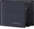VISOUL Mens Carbon Fiber Leather Bifold Wallet by VISOUL