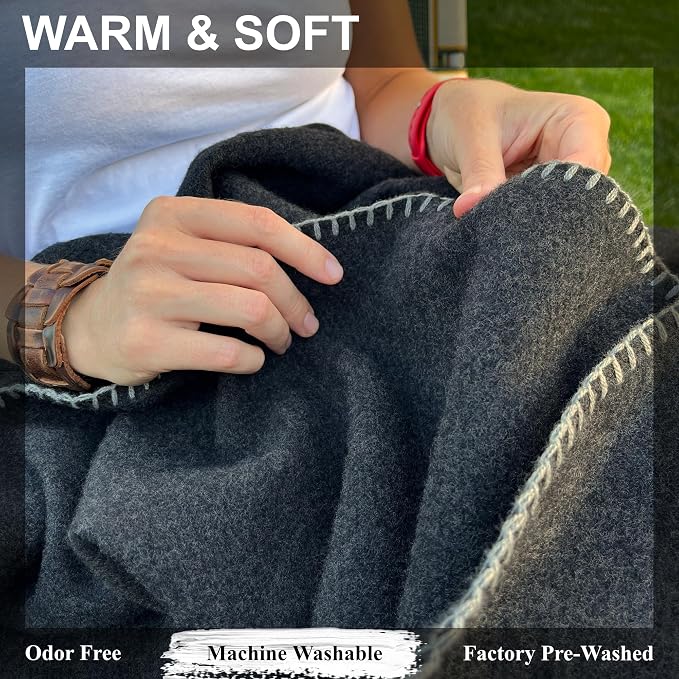 EKTOS 100% Virgin Wool Blankets, Emergency Blanket - Image 2