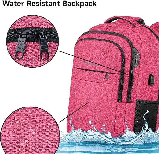 Lapsouno Travel Laptop Backpack, 15.6 Inch Travel Laptop Backpack, Water - Image 6