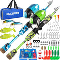 ODDSPRO Kids Fishing Pole Pink, Portable Telescopic Fishing Rod and Reel Combo by ODDSPRO