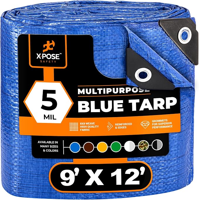 Better Blue Poly Tarp 9' x 12' by XposeSafety