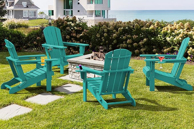 SERWALL Adirondack Chair with Cup Holders - Image 8