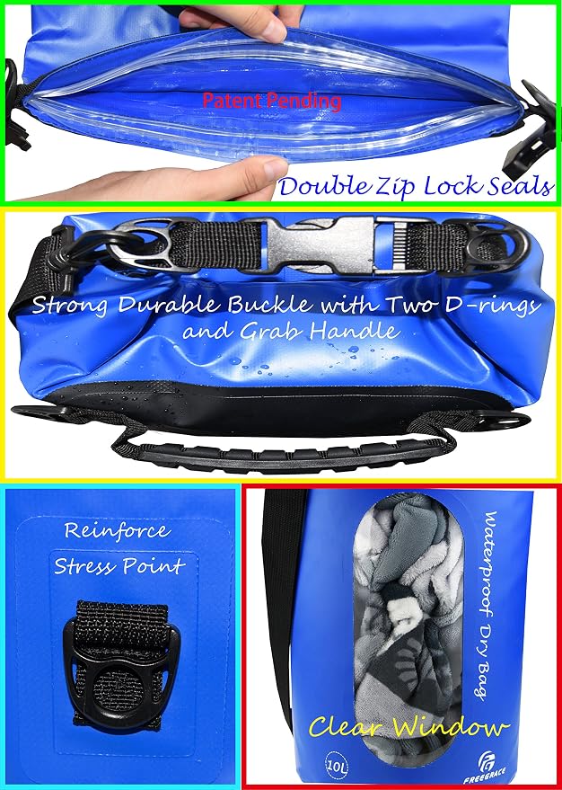 Freegrace Waterproof Dry Bags Set of 3 Dry Bag - Image 3