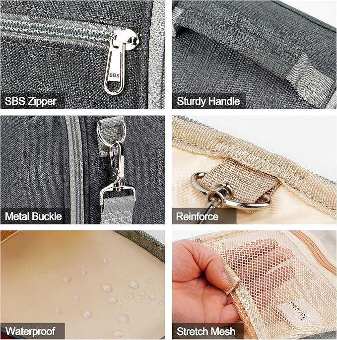 Hanging Toiletry Bag for Women & Men, Cruise Ship Travel Essentials, Holds Full - Image 7