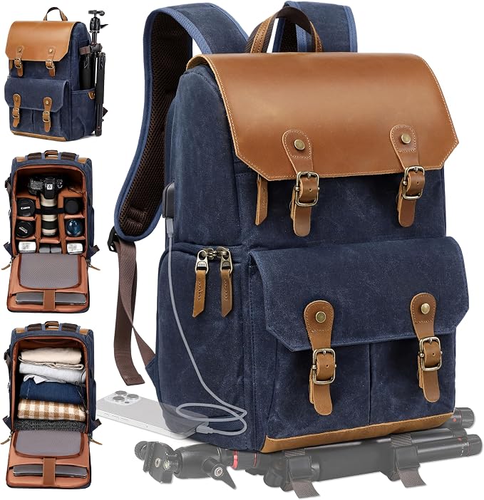 Padwa Lifestyle Blue Camera Backpack - Image 9