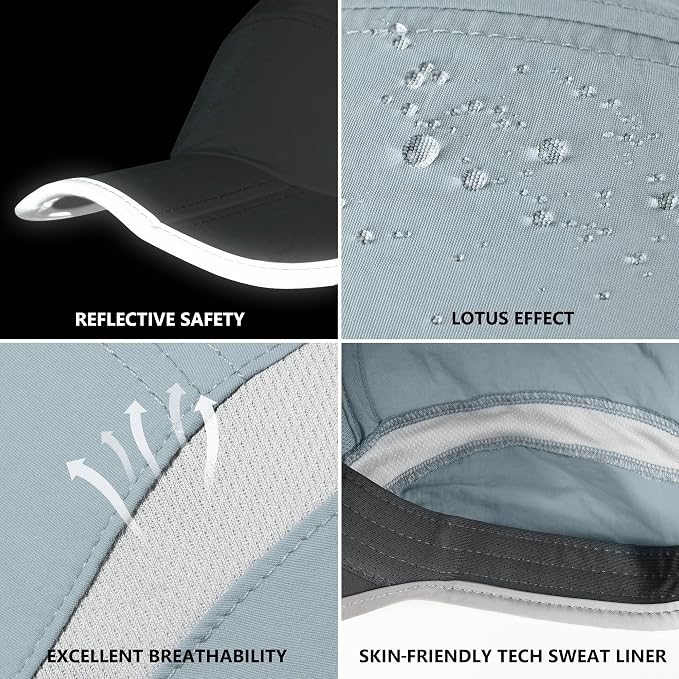 GADIEMKENSD Reflective Folding Outdoor Hat Unstructured Design UPF 50+ Sun - Image 6