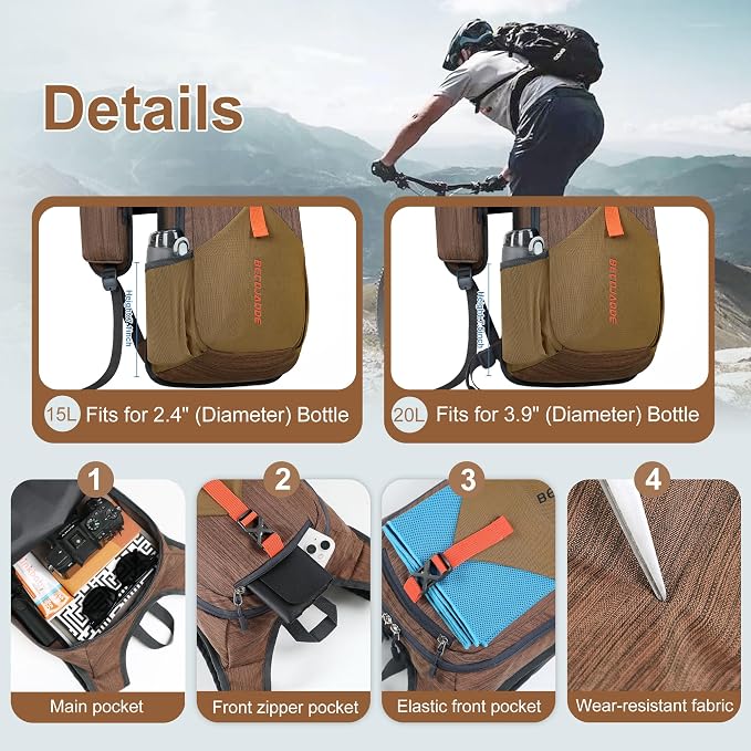 20L Small Hiking Backpack for Men Women Foldable Packable Back Pack Ultralight - Image 3