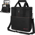 opux 6 Bottle Carrier Tote | Insulated Padded Wine Cooler Bag by OPUX