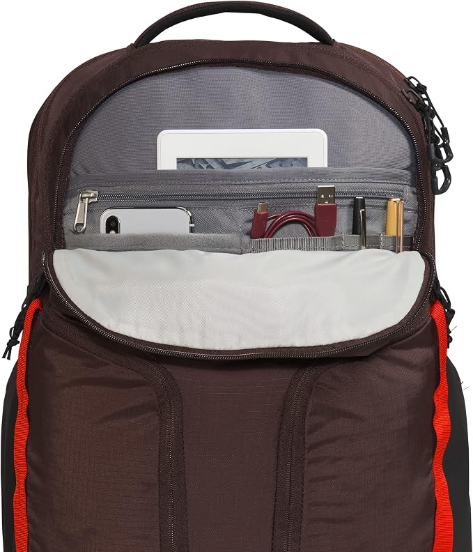 The North Face Surge Commuter Laptop Backpack, Coal Brown/Fiery Red/TNF Black - Image 5