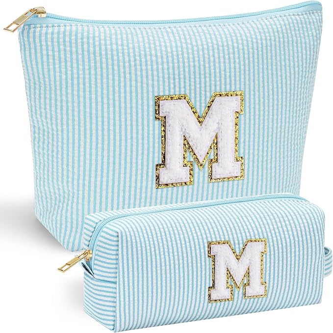 YOOLIFE Initial Makeup Bag for Girls Women by YOOLIFE