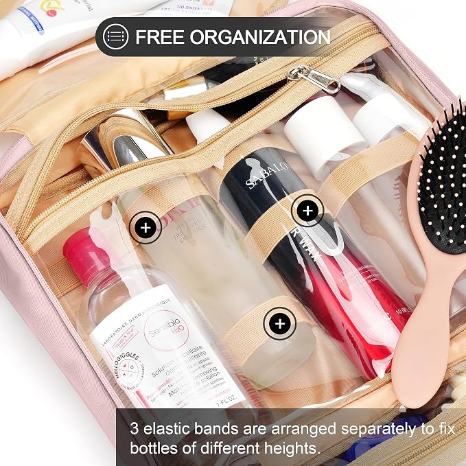 Travel Hanging Toiletry Bag for Women, - Image 4