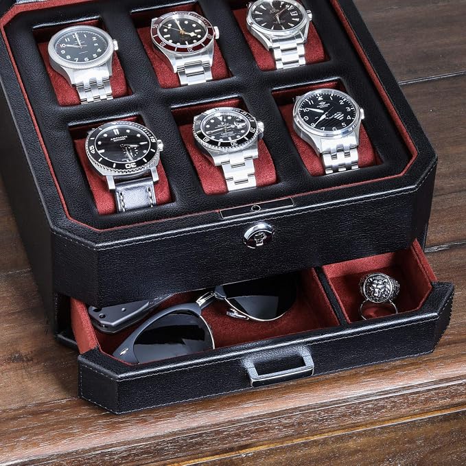 ROTHWELL 6 Slot Leather Watch Box - Image 6