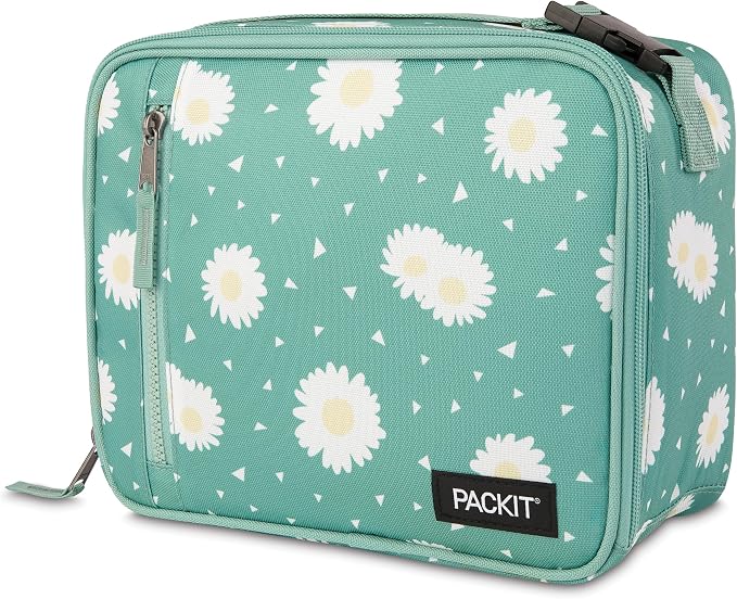 PackIt Freezable Classic Lunch Box, Daisy Sage, Built - Image 7