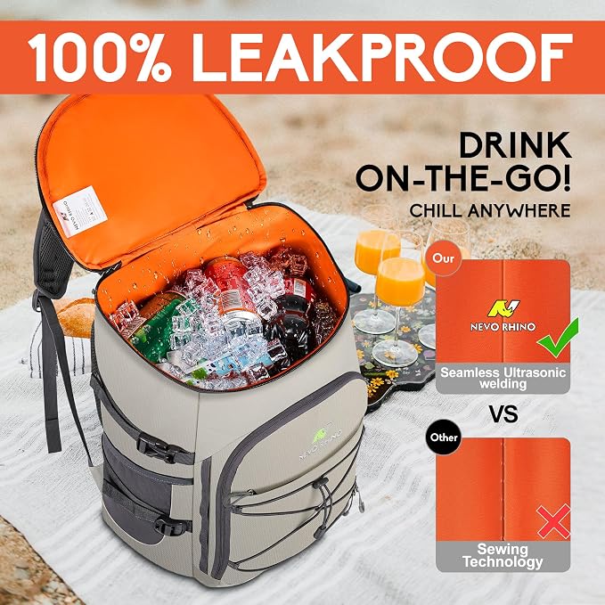 N NEVO RHINO Backpack Coolers Insulated Leak Proof 36/54 Cans, Portable - Image 3
