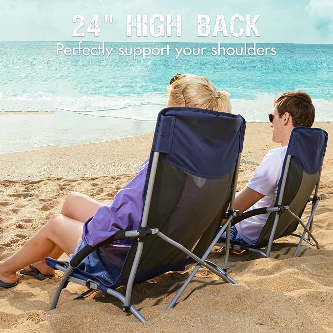 PORTAL Beach Chairs for Adults Camping Low Lightweight Portable Chair - Image 4